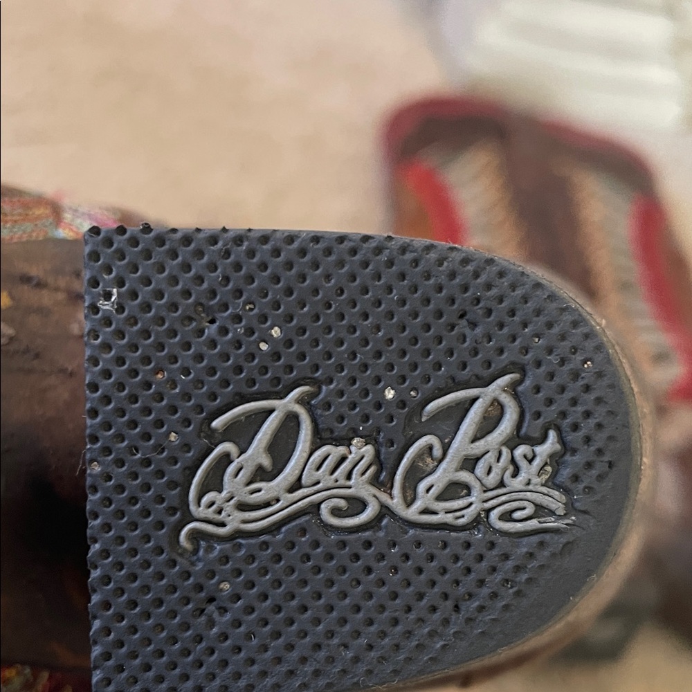 Dan Post Brown and Red Heeled Boots